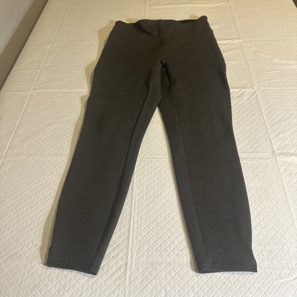 Spanx Ankle Length Ponte Legging Womens Gray‎ Sz M High Rise Waist Shaping